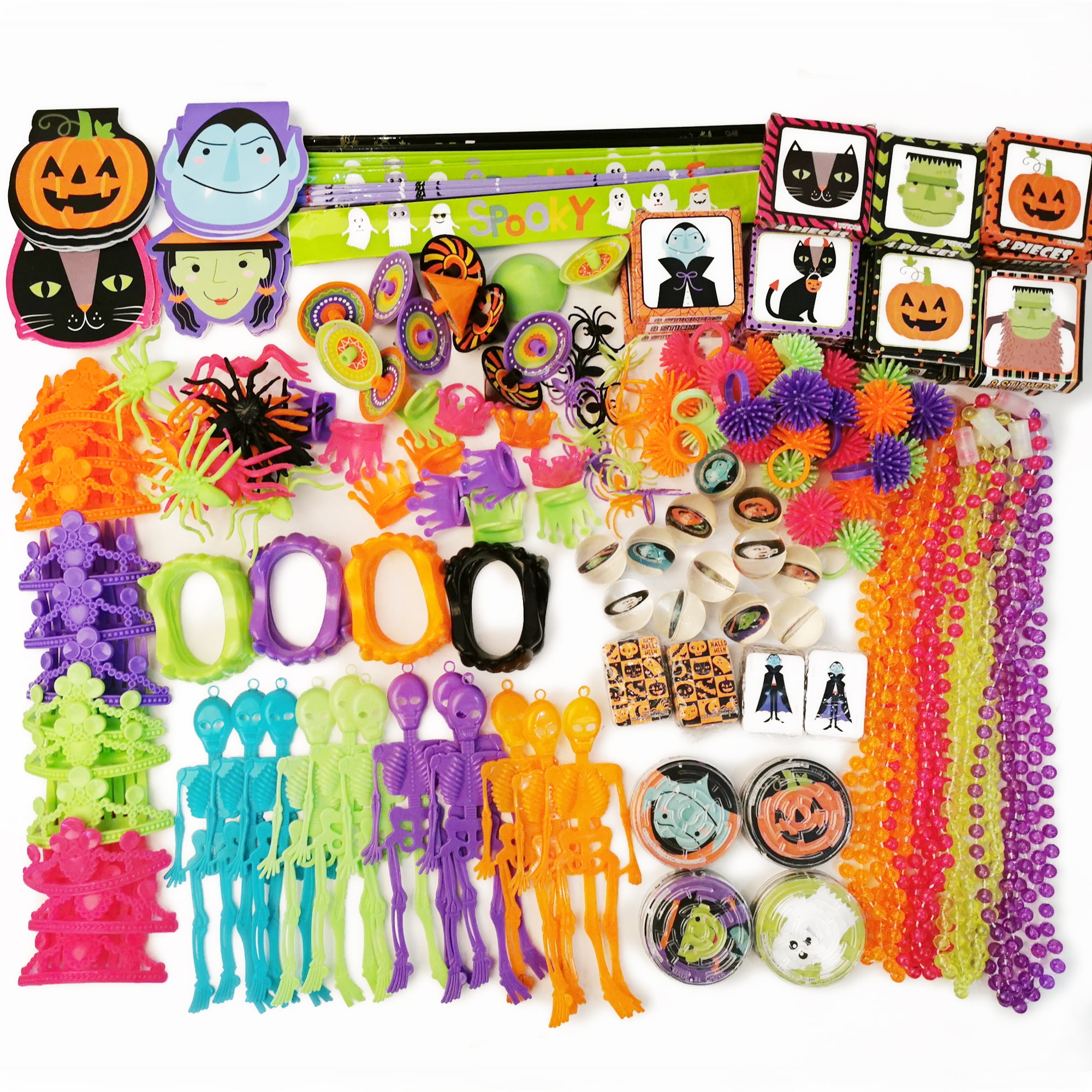WAY TO CELEBRATE! Multi-color Halloween Novelty Toy Super Value Bundle Party Favors, 200 Count - Walmart.com